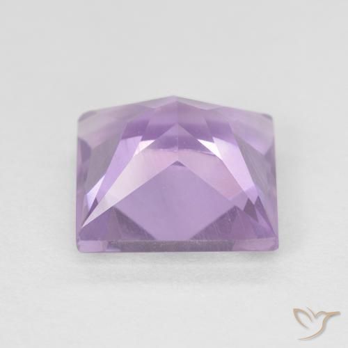 Ametista Viola rosato chiaro naturale da 2.35 ct, Quadrato, VVS