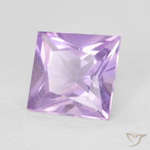 Ametista Viola rosa medio naturale da 1.55 ct, Quadrato, VVS