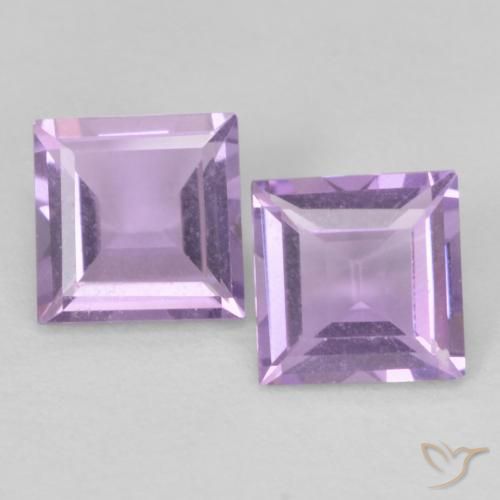 0.94ctw Naturale Viola rosato chiaro Ametista, Quadrato, VVS