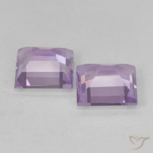 Gemme di Ametista Viola rosato chiaro naturale da 1.05 ct, Quadrato, VS