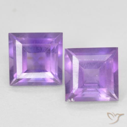 0.94ctw Naturale Viola Intenso Ametista, Quadrato, VS