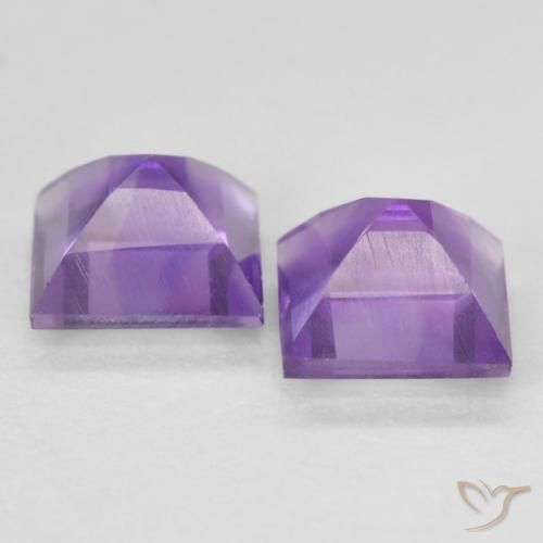 Gemme di Ametista Viola Intenso naturale da 0.94 ct, Quadrato, VS