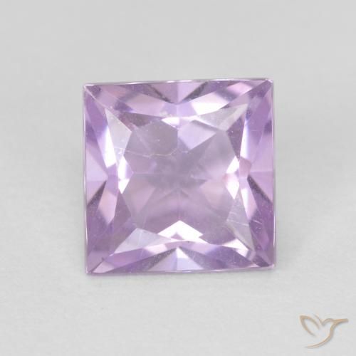 1.06ct Naturale Viola rosato chiaro Ametista, Quadrato, VS