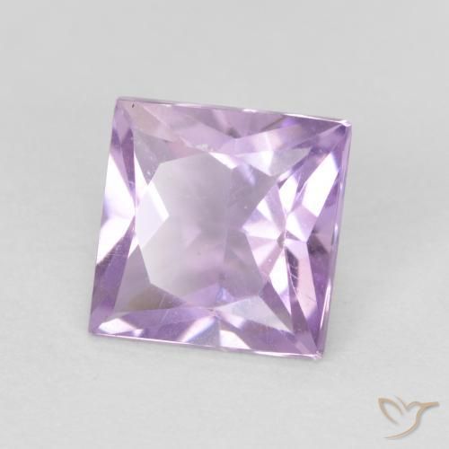 Ametista Viola rosato chiaro naturale da 1.06 ct, Quadrato, VS