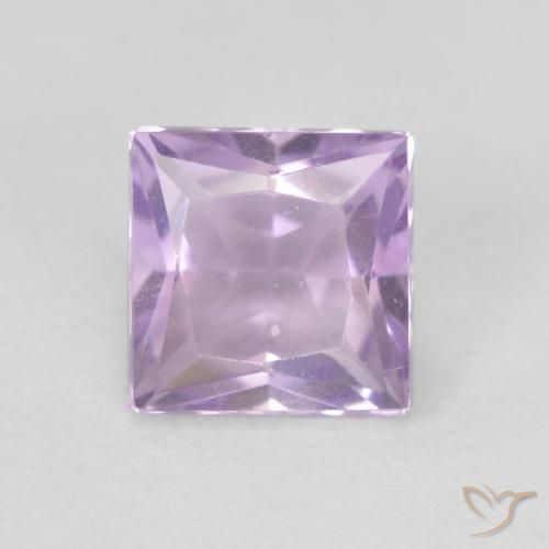 0.65ct Naturale Viola medio Ametista, Quadrato, VS