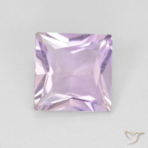1.35ct Naturale Viola rosato chiaro Ametista, Quadrato, VS