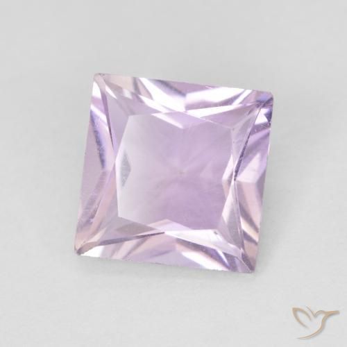 Ametista Viola rosato chiaro naturale da 1.35 ct, Quadrato, VS