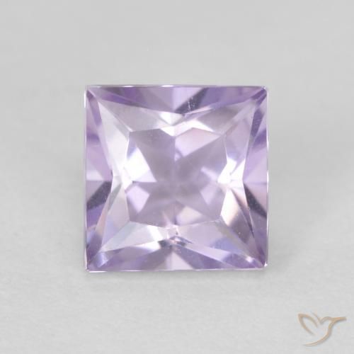 0.66ct Naturale Viola chiaro Ametista, Quadrato, VVS-VS