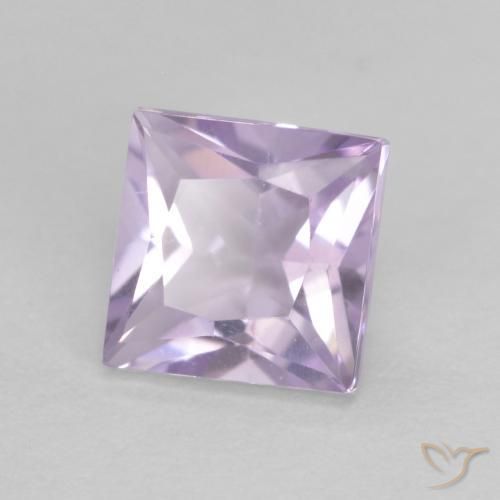 Ametista Viola chiaro naturale da 0.66 ct, Quadrato, VVS-VS