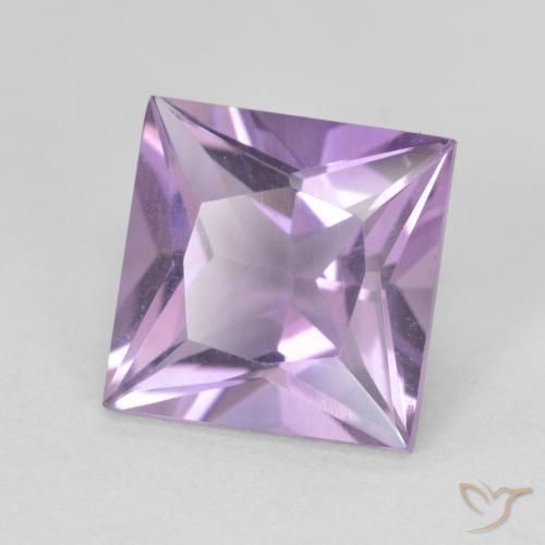 Ametista Viola rosa medio naturale da 2.09 ct, Quadrato, VVS-VS