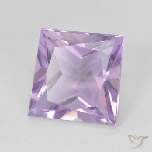 Ametista Viola chiaro naturale da 3.09 ct, Quadrato, VVS