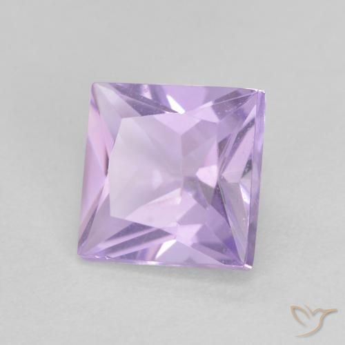 Ametista Viola chiaro naturale da 0.97 ct, Quadrato, VVS