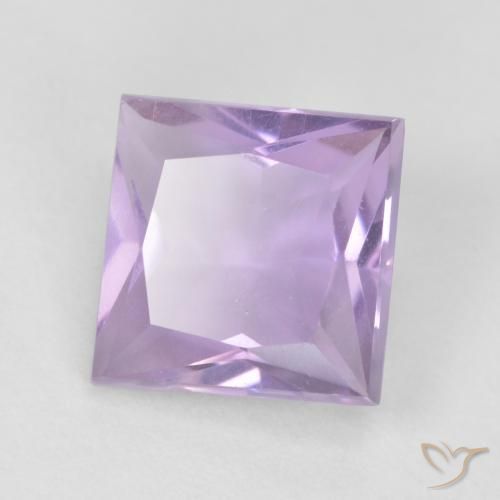 Ametista Viola chiaro naturale da 1.23 ct, Quadrato, VVS