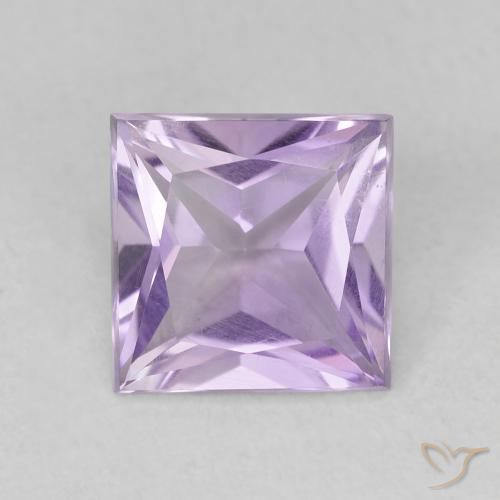 1.80ct Naturale Viola chiaro Ametista, Quadrato, VVS