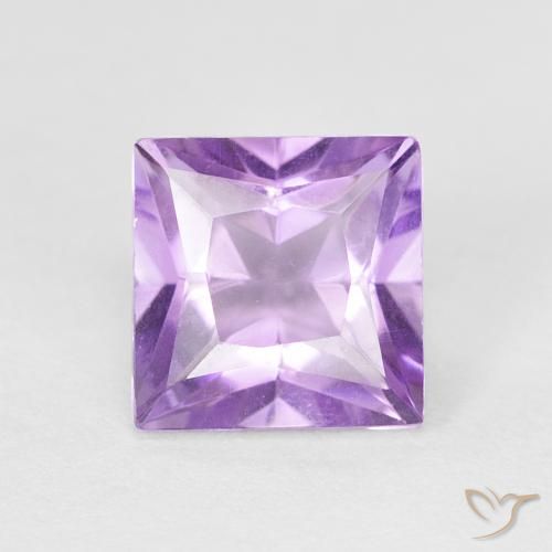 1.08ct Naturale Viola Iris Rosato Ametista, Quadrato, VVS
