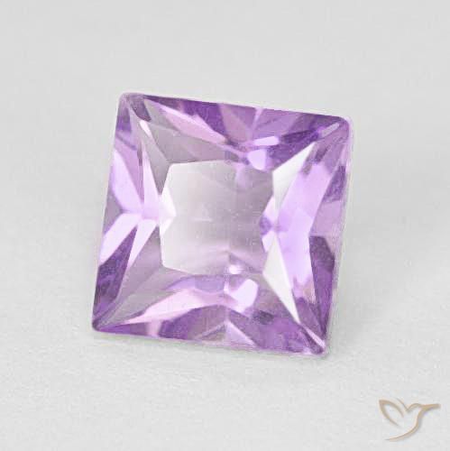Ametista Viola Iris Rosato naturale da 1.08 ct, Quadrato, VVS