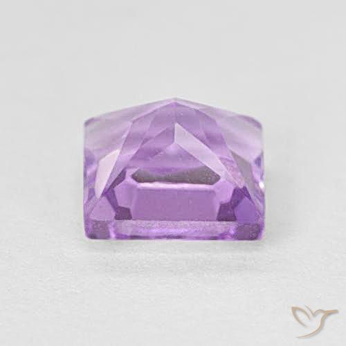 Ametista Viola Iris Rosato naturale da 1.08 ct, Quadrato, VVS