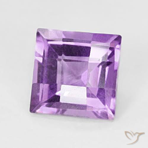 Ametista Viola tendente al rosa naturale da 1.75 ct, Quadrato, VVS-VS