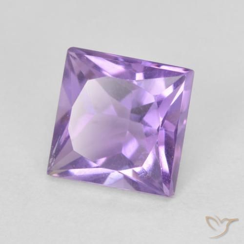 Ametista Viola tendente al rosa naturale da 1.13 ct, Quadrato, VVS-VS