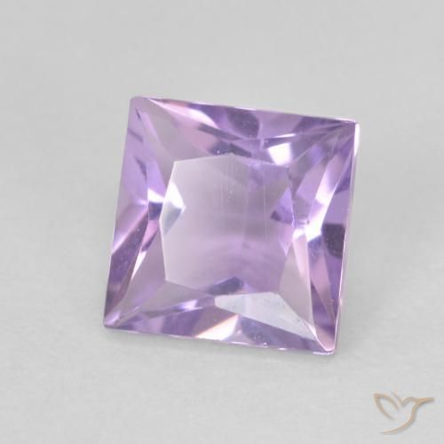 Ametista Viola tendente al rosa naturale da 1.05 ct, Quadrato, VVS-VS