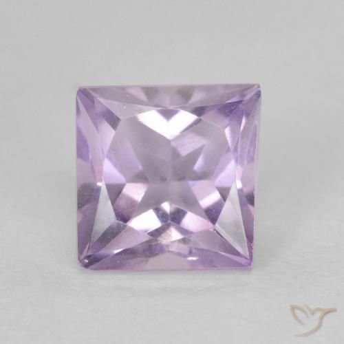 1.11ct Naturale Viola chiaro Ametista, Quadrato, VVS-VS