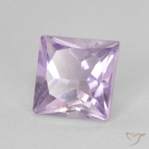 Ametista Viola chiaro naturale da 1.11 ct, Quadrato, VVS-VS