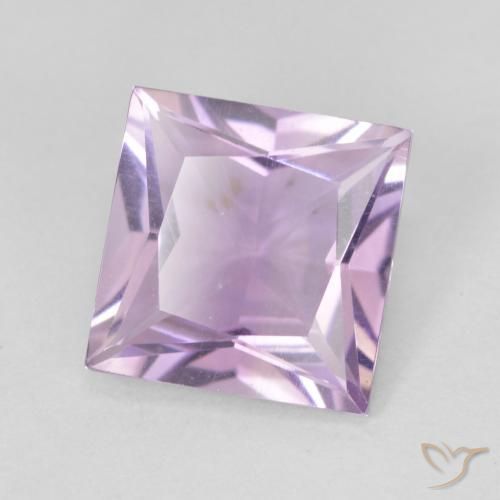 Ametista Viola chiaro naturale da 2.01 ct, Quadrato, VVS-VS