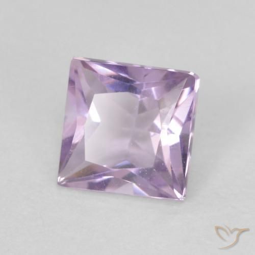 Ametista Viola chiaro naturale da 0.62 ct, Quadrato, VVS