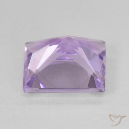 Ametista viola chiaro naturale da 2,82 ct, quadrato, VVS-VS