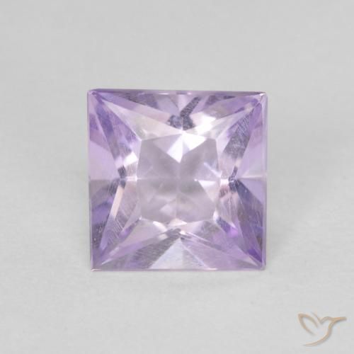 0.79ct Naturale Viola chiaro Ametista, Quadrato, VVS-VS
