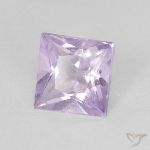 Ametista Viola chiaro naturale da 0.79 ct, Quadrato, VVS-VS