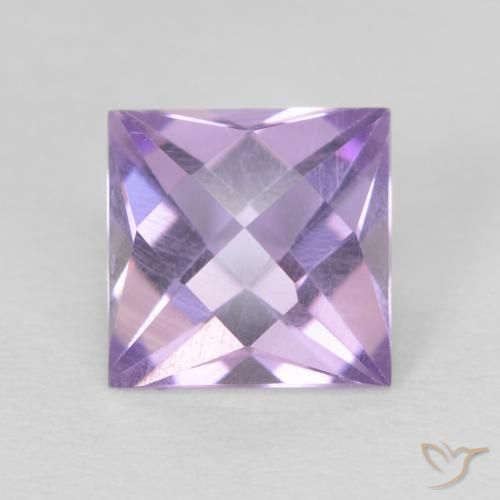 1.25ct Naturale Viola tendente al rosa Ametista, Quadrato, VVS-VS