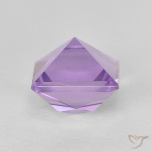 Ametista Viola tendente al rosa naturale da 1.25 ct, Quadrato, VVS-VS