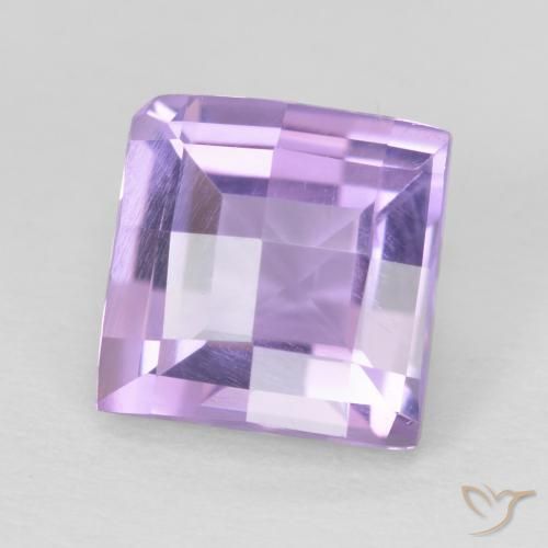 Ametista Viola tendente al rosa naturale da 1.44 ct, Quadrato, VVS-VS