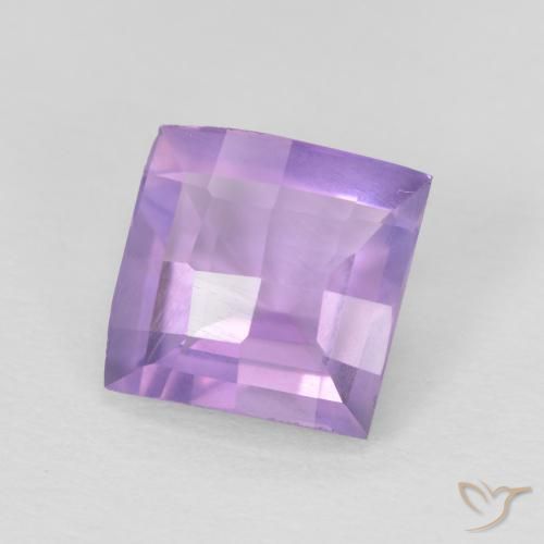 Ametista Viola tendente al rosa naturale da 1.23 ct, Quadrato, VVS-VS