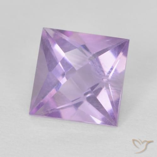Ametista Viola tendente al rosa naturale da 1.21 ct, Quadrato, VVS-VS