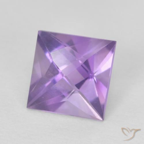 Ametista Viola medio naturale da 1.14 ct, Quadrato, VVS-VS