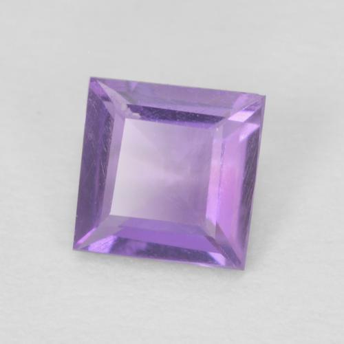 Ametista Viola tendente al rosa naturale da 0.37 ct, Quadrato, VVS-VS