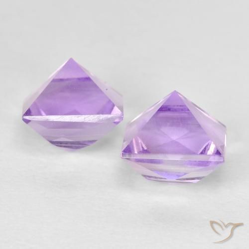 Gemme di Ametista Viola medio naturale da 2.49 ct, Quadrato, VVS-VS