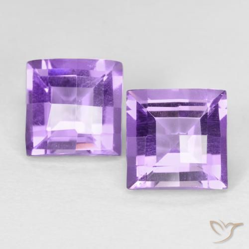 3.56ctw Naturale Viola medio Ametista, Quadrato, VVS-VS