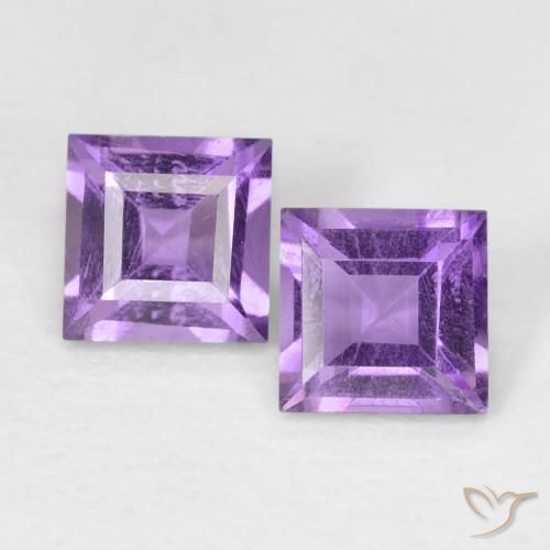 0.87ctw Naturale Medium Dark-Violet Ametista, Quadrato, VVS-VS