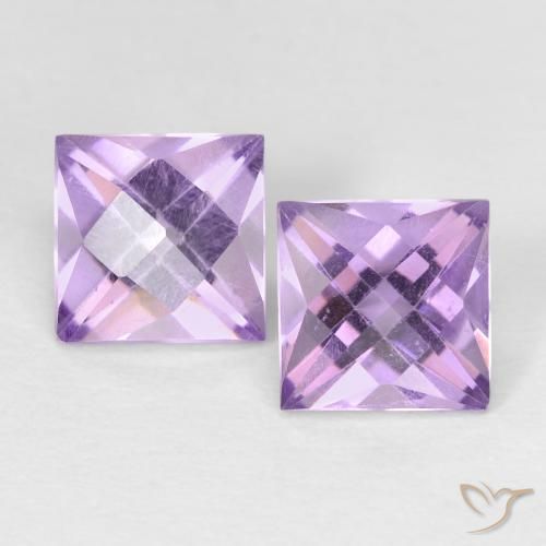 2.48ctw Naturale Viola tendente al rosa Ametista, Quadrato, VVS-VS