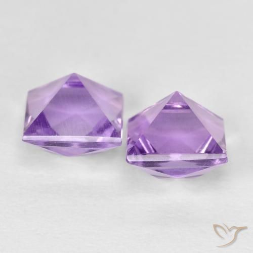 Gemme di Ametista Viola tendente al rosa naturale da 2.48 ct, Quadrato, VVS-VS