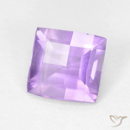 Ametista Viola rosato brillante naturale da 1.08 ct, Quadrato, VVS-VS