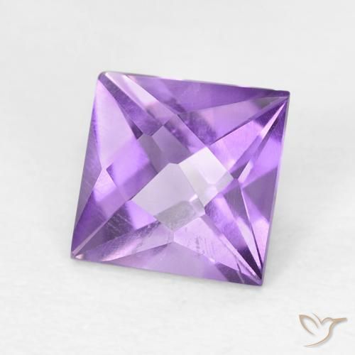 Ametista Viola medio naturale da 1.03 ct, Quadrato, VVS-VS