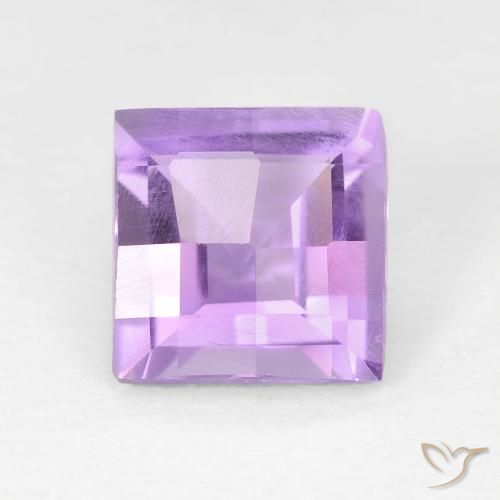 1.35ct Naturale Viola rosato chiaro Ametista, Quadrato, VVS-VS