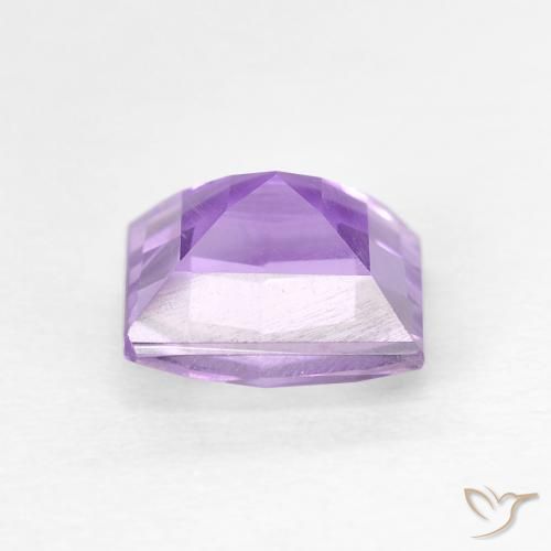 Ametista Viola rosato chiaro naturale da 1.35 ct, Quadrato, VVS-VS