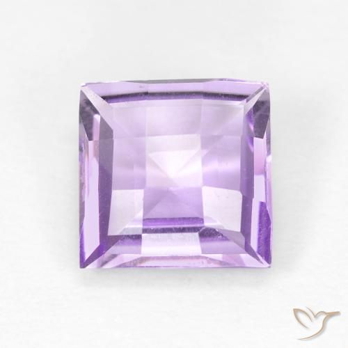 1.56ct Naturale Viola rosato chiaro Ametista, Quadrato, VVS-VS