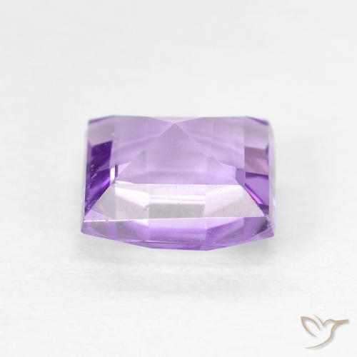 Ametista Viola rosato chiaro naturale da 1.56 ct, Quadrato, VVS-VS
