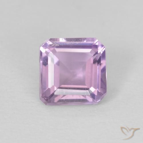 0.65ct Naturale Viola tendente al rosa Ametista, Taglio smeraldo, VS